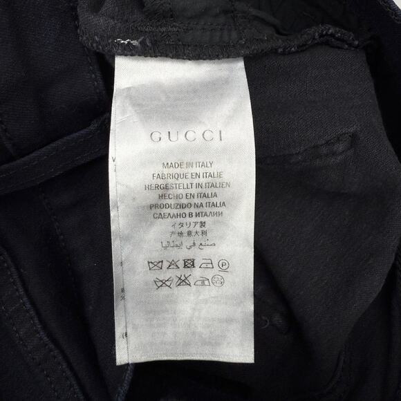 GUCCI Appliqué Black Butterfly Skinny Denim Jean Sz 28 - Picture 7 of 9